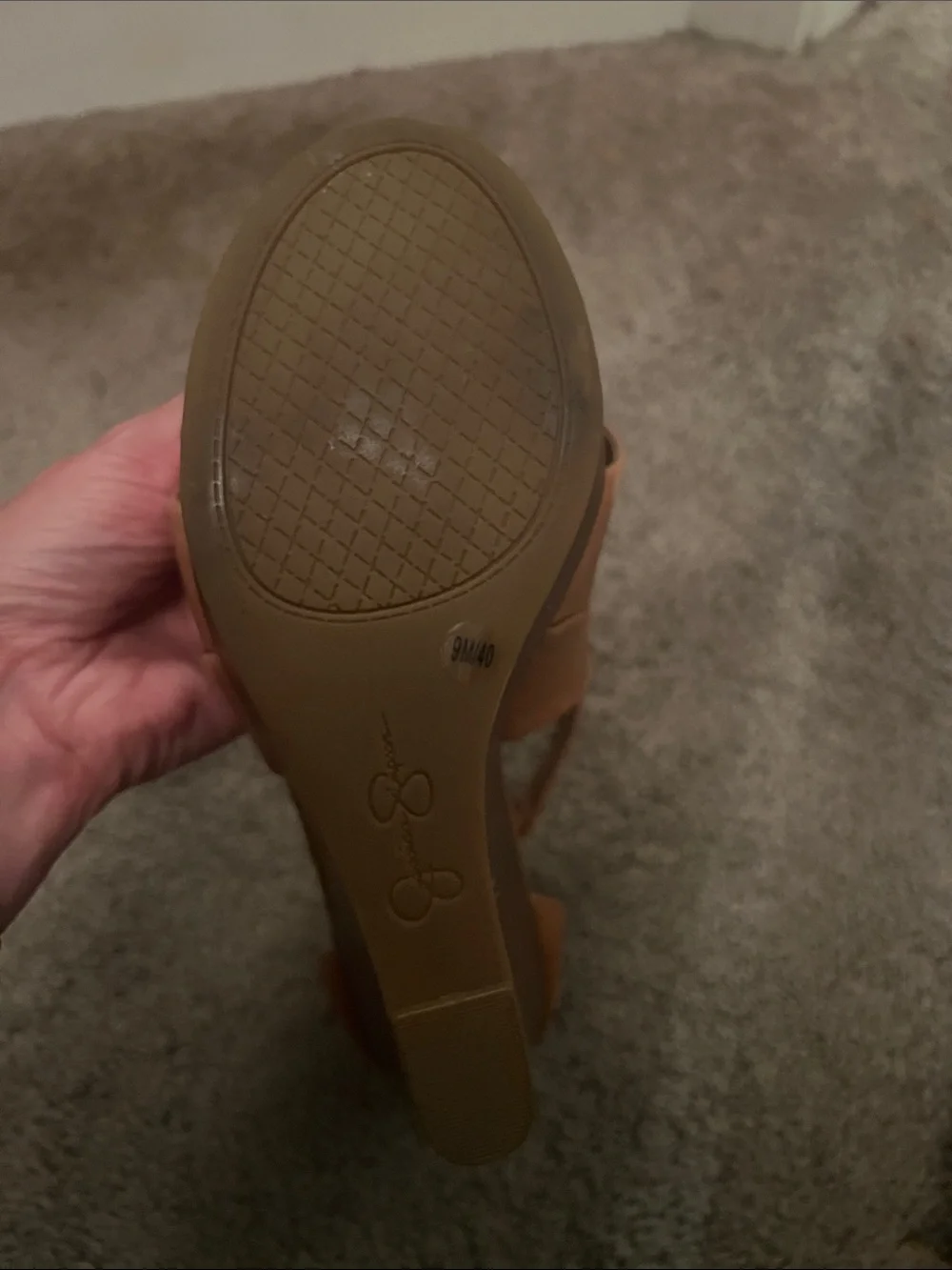 Jessica Simpson Tan Crisscross Heeled Sandals
